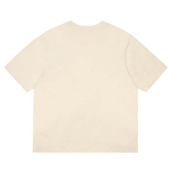 Ami Paris Chest Logo Cotton T-Shirt Cream - Picture 2 of 9